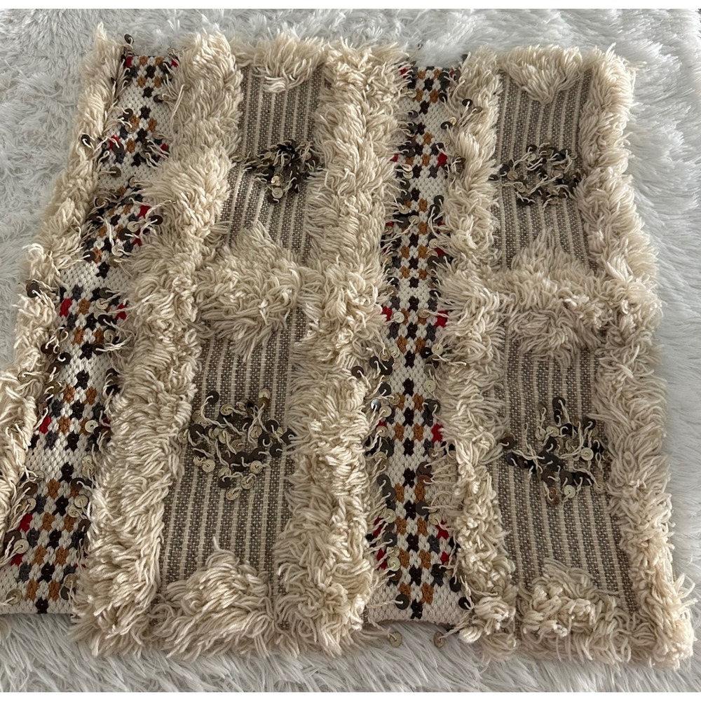 Pottery Barn Morroccan Wool Blend‎ Pillow Case Cover 24" X 24"